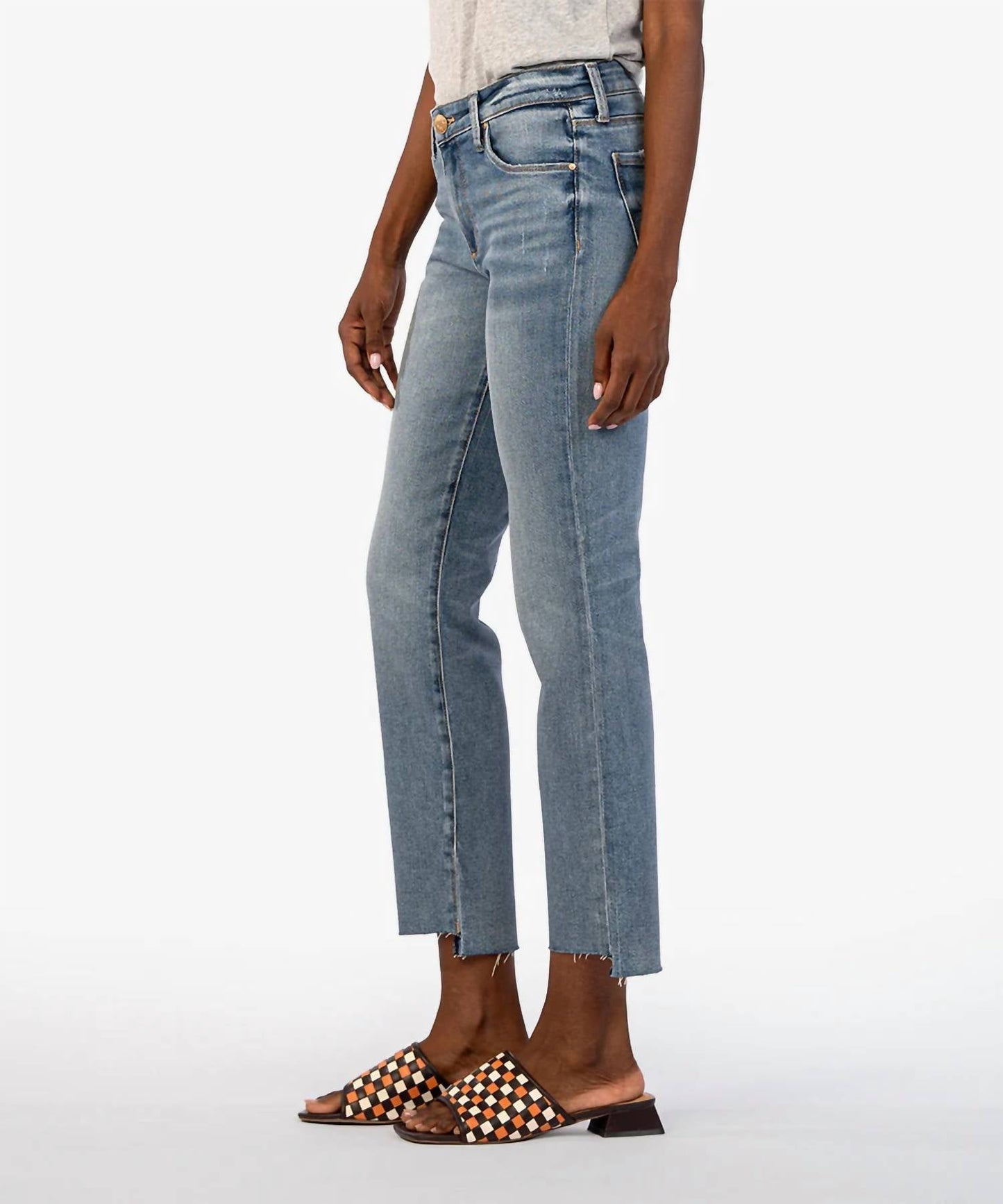 Kut From The Kloth - Reese Mid Rise Ankle Straight Leg Jean
