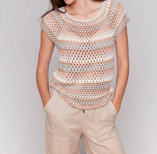 Charlie B - Knitted Short Sleeve Top