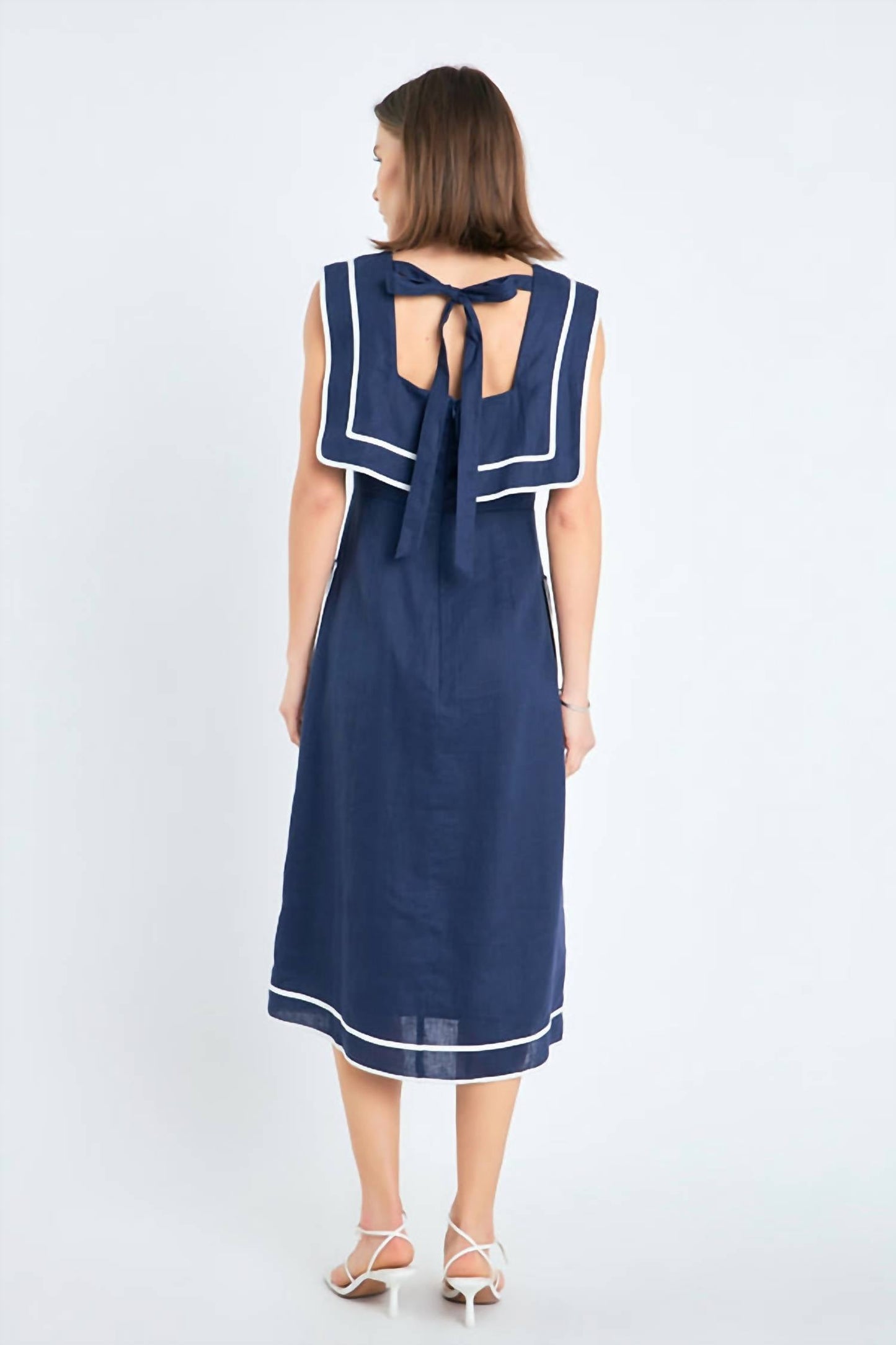 English Factory - Square Neckline Midi Dress