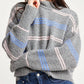 Self Contrast - Pink/blue Striped Rya Sweater