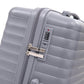 4-Piece PP Spinner Wheel Luggage Set with Cosmetic Case, Light Gray