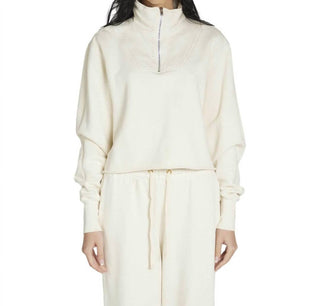 Les Tien - Haley Crop Half Zip Pullover Sweater