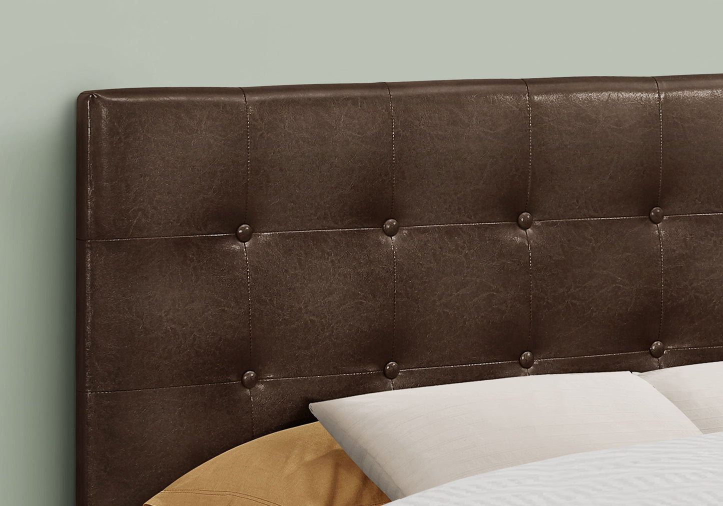 Full Size Upholstered Bed Headboard - Brown