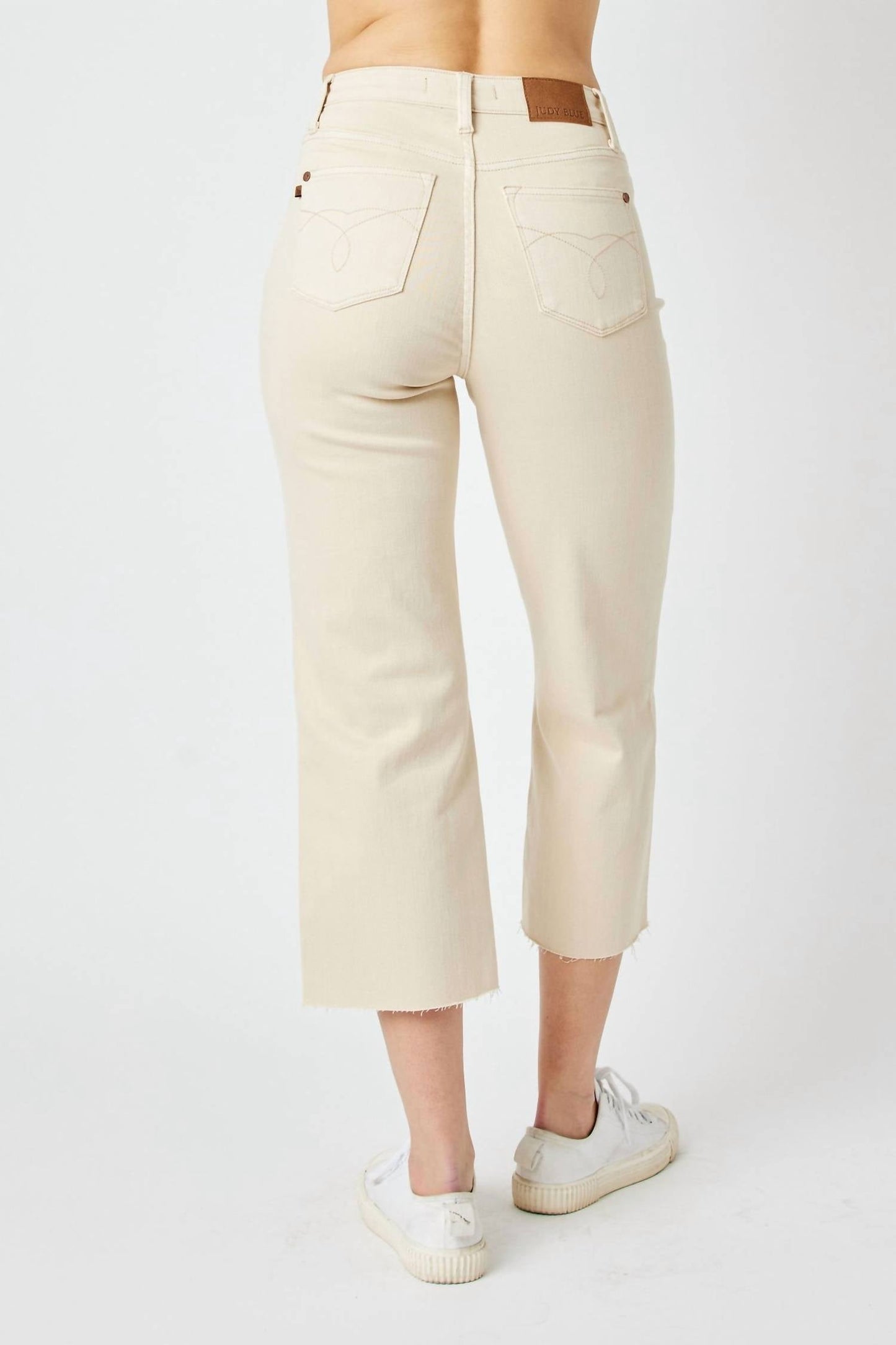 Judy Blue - High-rise Cropped Wide Leg Jeans