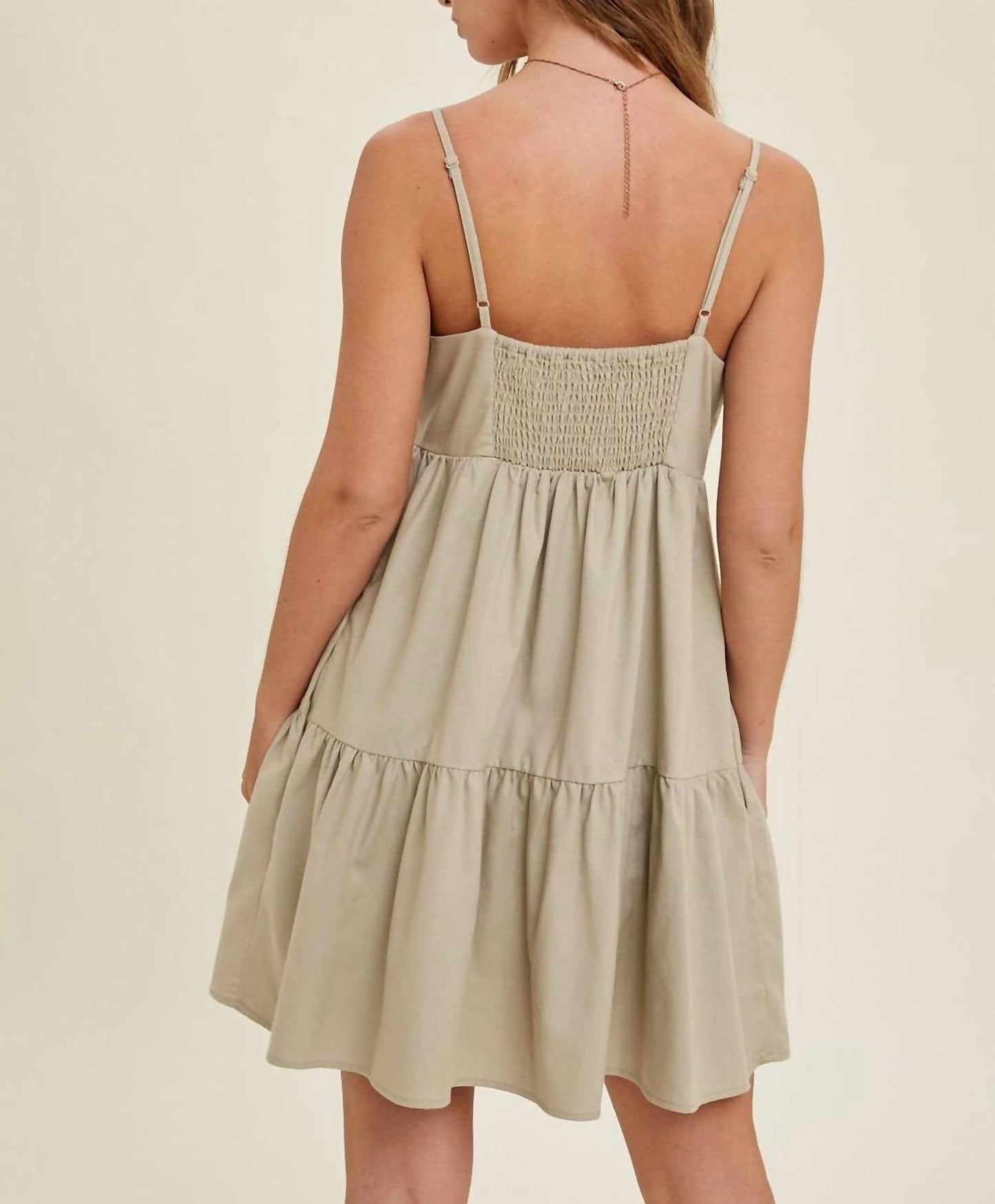 Wishlist - Kami Button-up Tiered Mini Dress