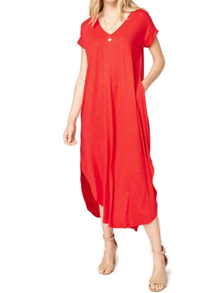 Entro - Everyday Pocket Maxi Dress, Tangerine