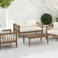 4-Piece Patio Furniture Set with Coffee Table and Cushions