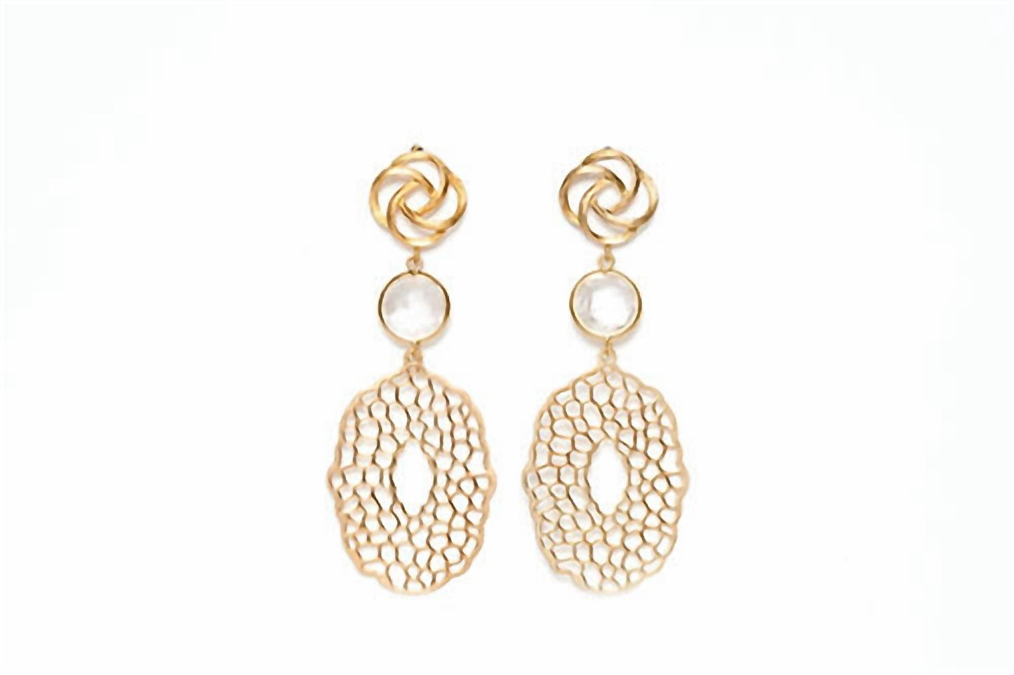 Avenue Chic - Women's Filigree Pendant Earrings