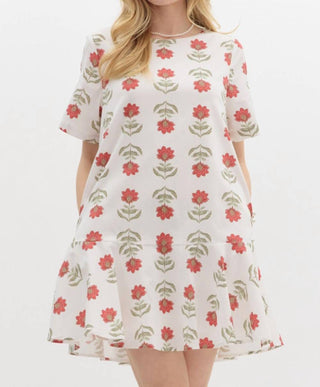 Entro - Marilyn Poppy Drop Waist Mini Dress