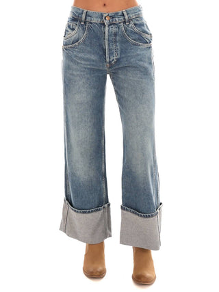Free People - Final Countdown Cuffed Mid Rise Jeans