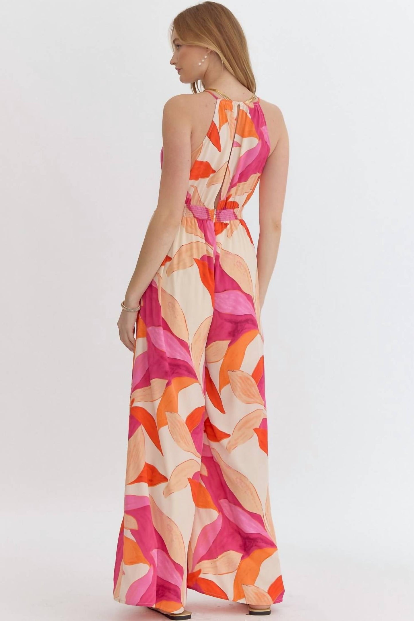 Entro - Halter Neck Sleeveless Jumpsuit