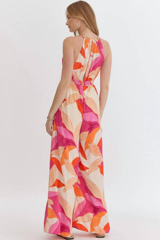 Entro - Halter Neck Sleeveless Jumpsuit
