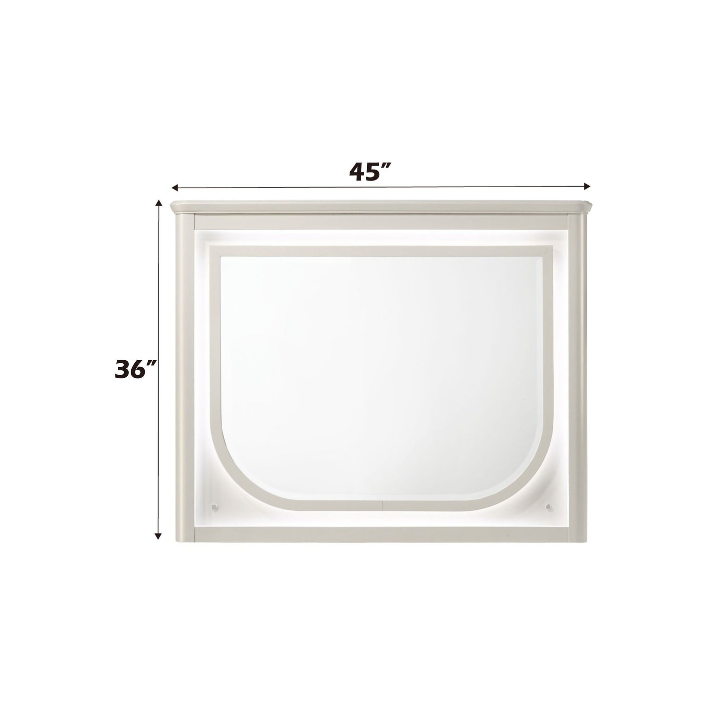 Laveda Mirror With LED - White