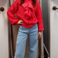 &Merci - Mock Neck Bow Sweater