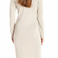 Calvin Klein - Glitter Sheath Knit Lace Up Sweater Dress