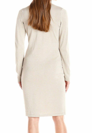Calvin Klein - Glitter Sheath Knit Lace Up Sweater Dress