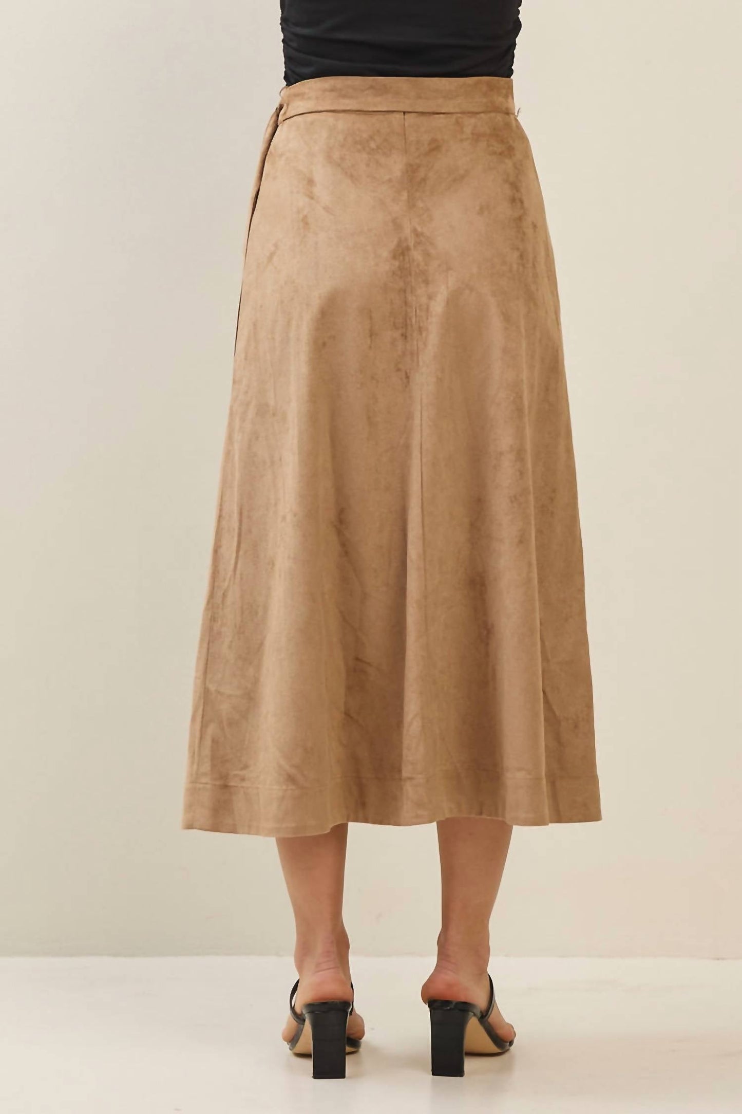 Able - A-line Vegan Suede Skirt
