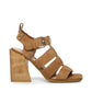 Steve Madden - Women's Suede Cage Wooden Stacked Heel Sandal