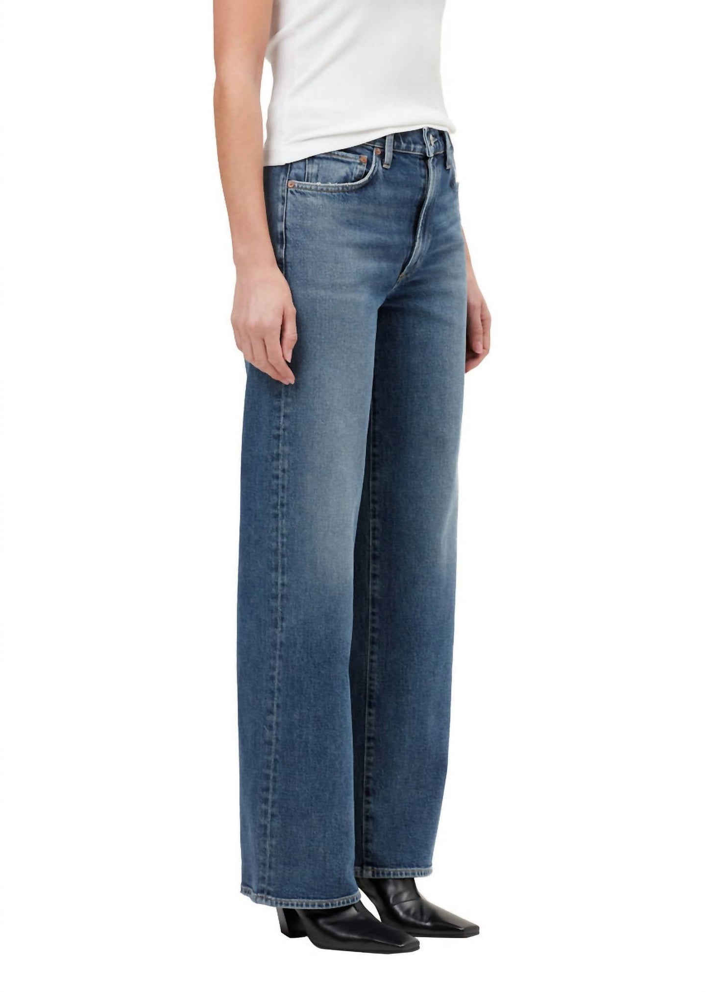 Agolde - Harper Mid Rise Relaxed Straight Jeans