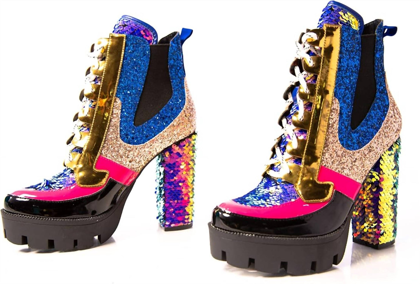 Cape Robbin - Women's Nell Glitter Chunky Boot