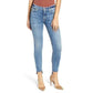 7 For All Mankind - The Ankle Super Skinny Step Raw Hem Denim Jeans