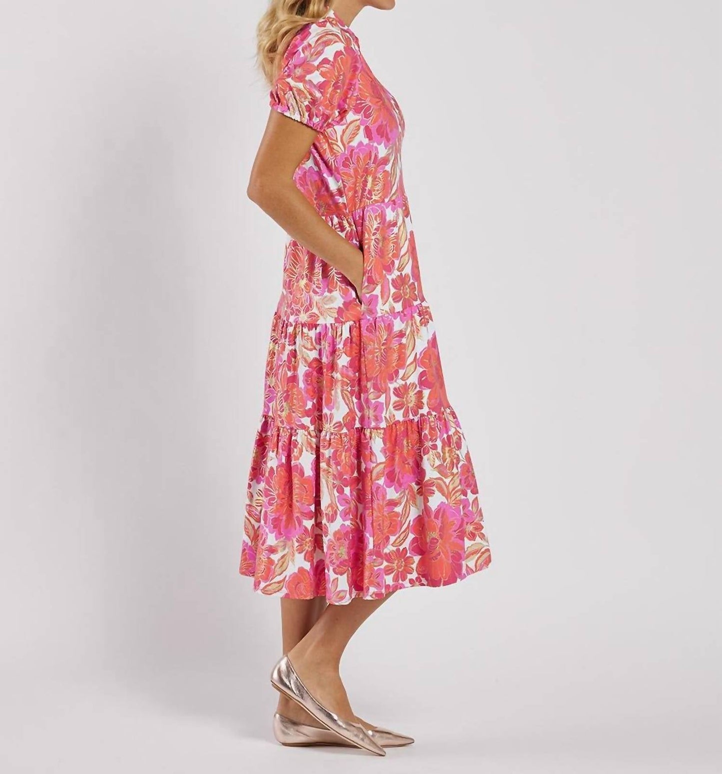 Jude Connally - Portia V-neck Midi Dress