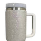 Trendsi - Rhinestone Stainless Steel Tumbler with Straw
