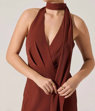 Astr - Hilaire Halter Midi Dress