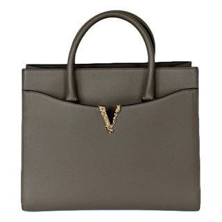Versace - Women's Virtus Calfskin Leather Medium Top Handle Tote Bag