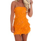 Lena - Born to Play Ruffle Mini Tube Dress