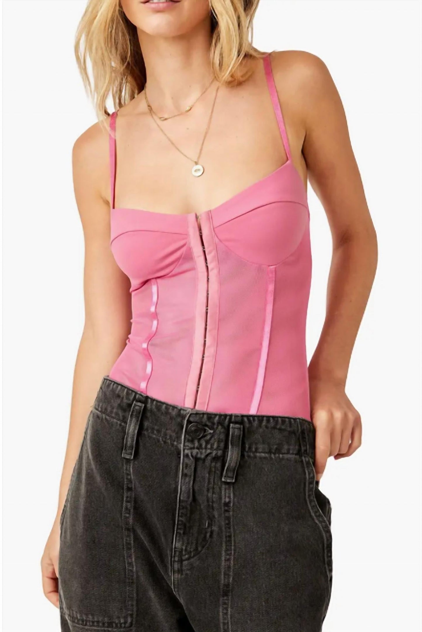 Free People - Night Rhythm Corset Bodysuit