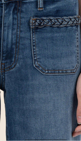 Kut From The Kloth - Meg High Rise With Braid On Top Jeans