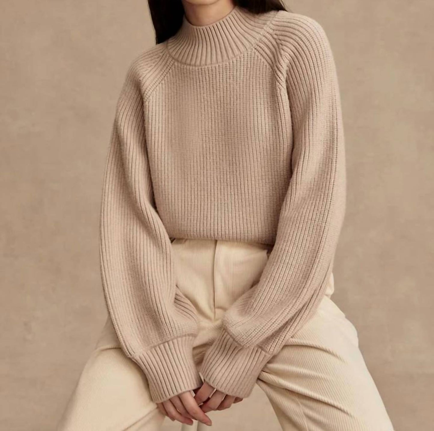 Varley - Martina High Neck Rib Knit Sweater