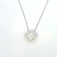 Aamiaa - 1.00 Carat Natural Diamond Cushion Halo Cluster Pendant