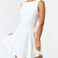Blue Blush - Rachel Low Back Skater Mini Dress