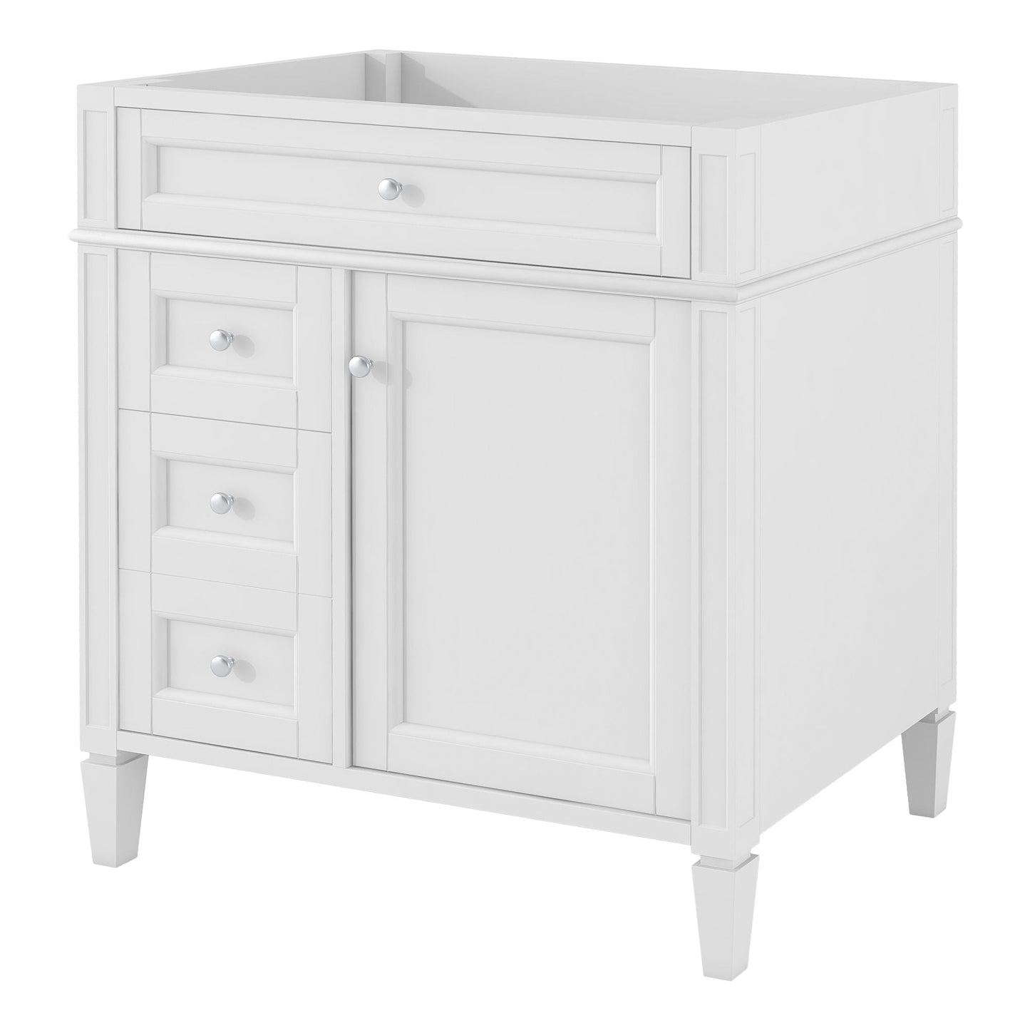 Bathroom Vanity With 2 Drawers and Tip-Out Drawer Storage Cabinet