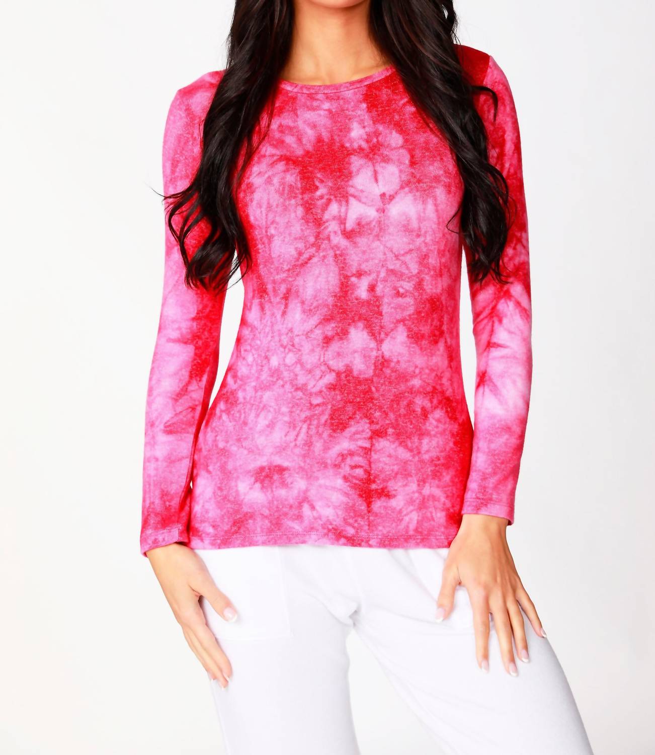 French Kyss - Soft Stretch Basic Tie Dye Tee