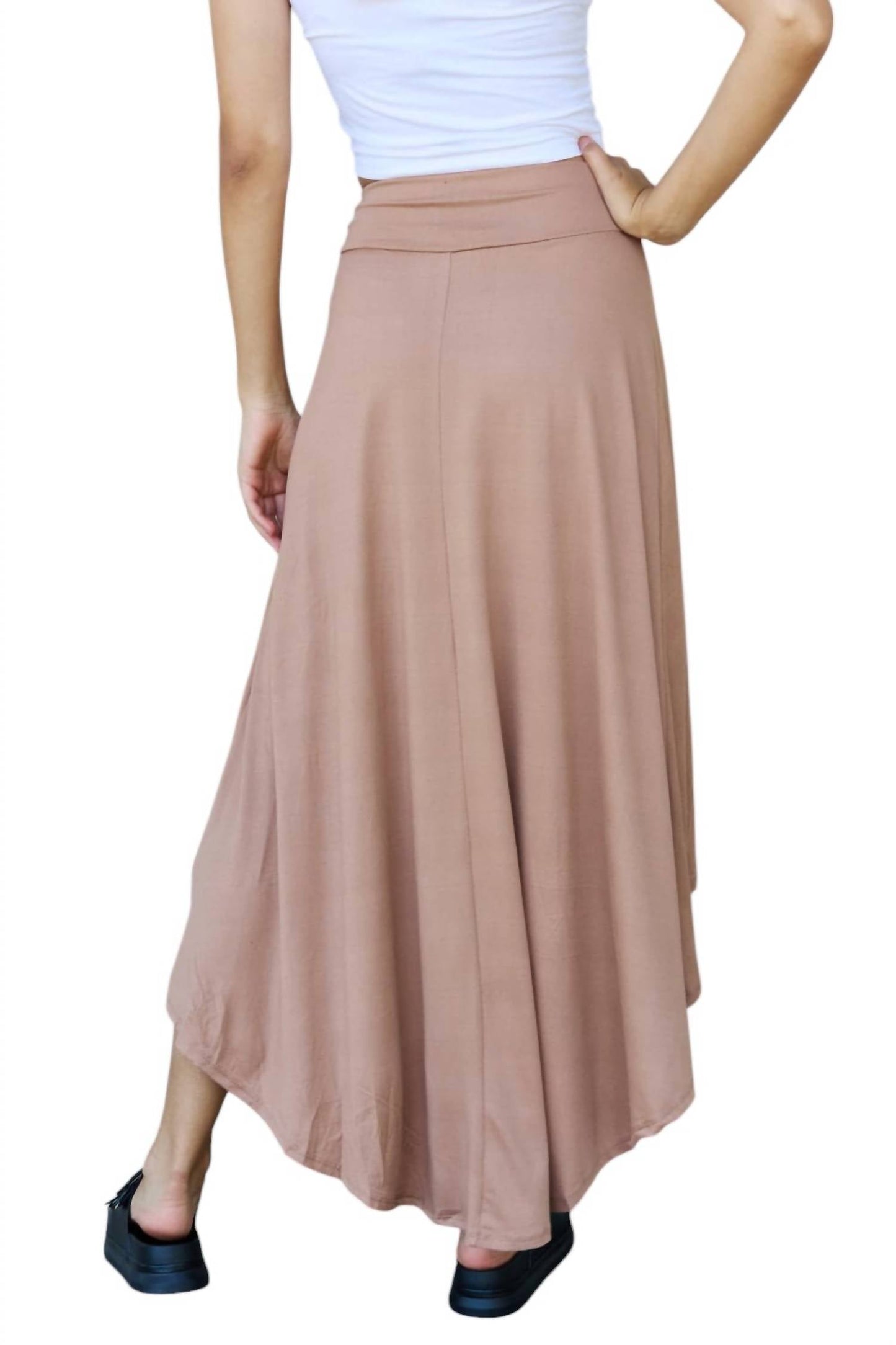 Ninexis - High Waisted Flare Maxi Skirt