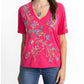 Johnny Was - KARIME RAW HEM V‑NECK TEE