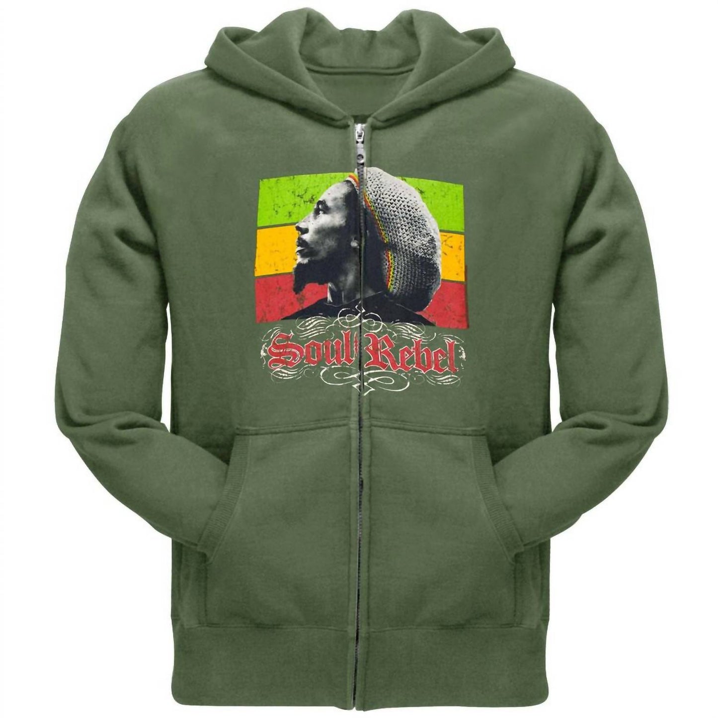 Bob Marley - Men's Rebel Zip Hoodie