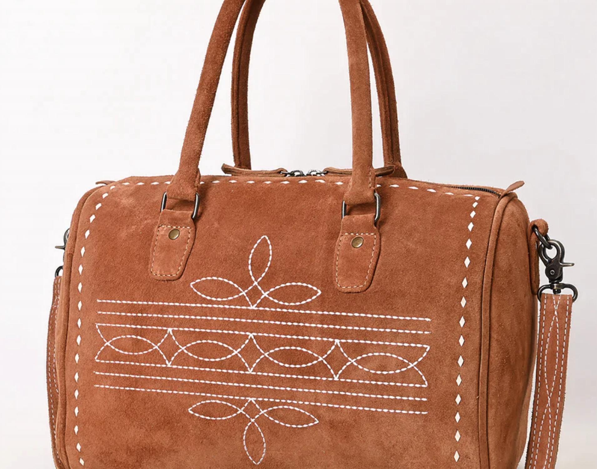 American Darling - Women's Boot Stitch Speedy Leather Bag