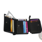 Baellerry Men's Trifold Pu Leather Zipper Wallet with 14 Card Slots