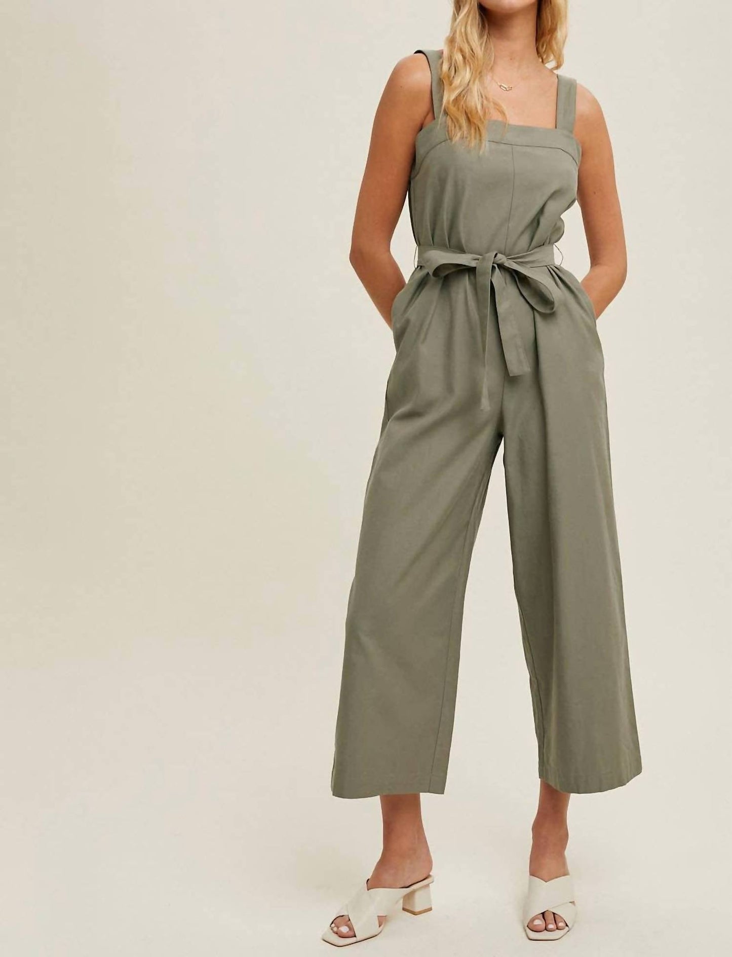 Wishlist - Ella Belted Capri Jumpsuit