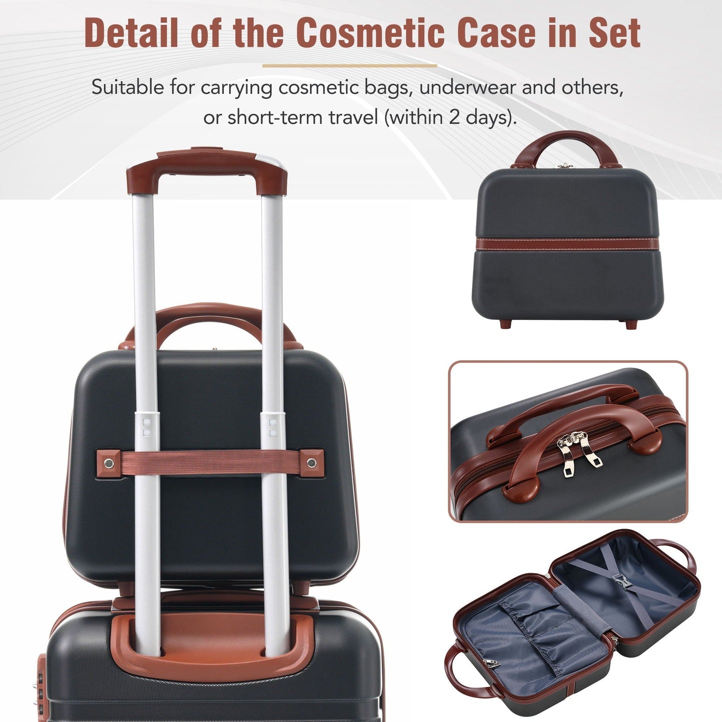 Hardshell Luggage Sets 4 Pieces 20" / 24" / 28" and Cosmetic Case