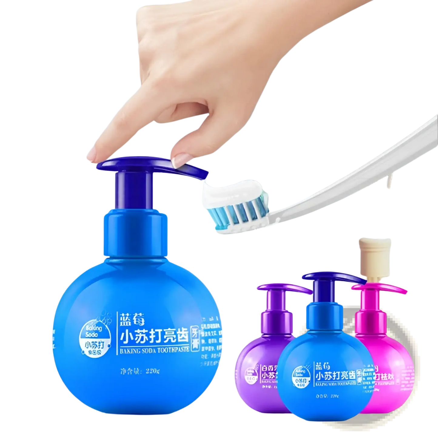 Baking Soda Whitening Toothpaste Pump Stain Removal