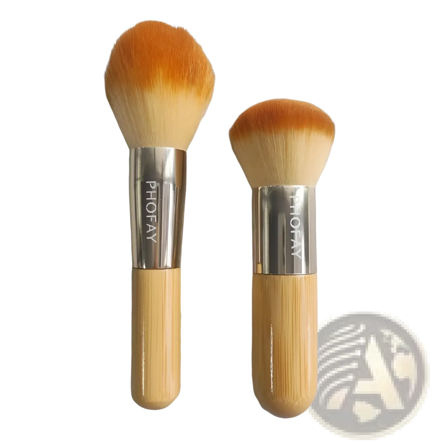 Bamboo Makeup Brush Set with Orange Gradient Bristles