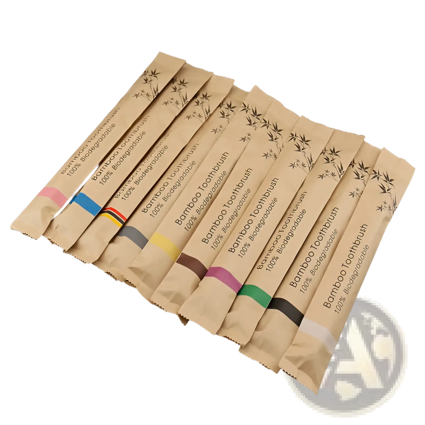 Bamboo Toothbrush Set 10 Pack Soft Bristle Eco Friendly