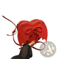 Bat Wing Heart Crossbody Bag with Lace Up Detail
