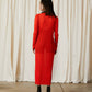 Ali Golden - Pleated Mesh Dress