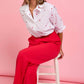 Skies Are Blue - Sweetie Heart Embroidered Button Down Top